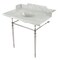 Kingston Brass 36 Carrara Marble Console Sink with Brass Legs, Marble WhitePolished Nickel LMS3622M86 - alternate 1